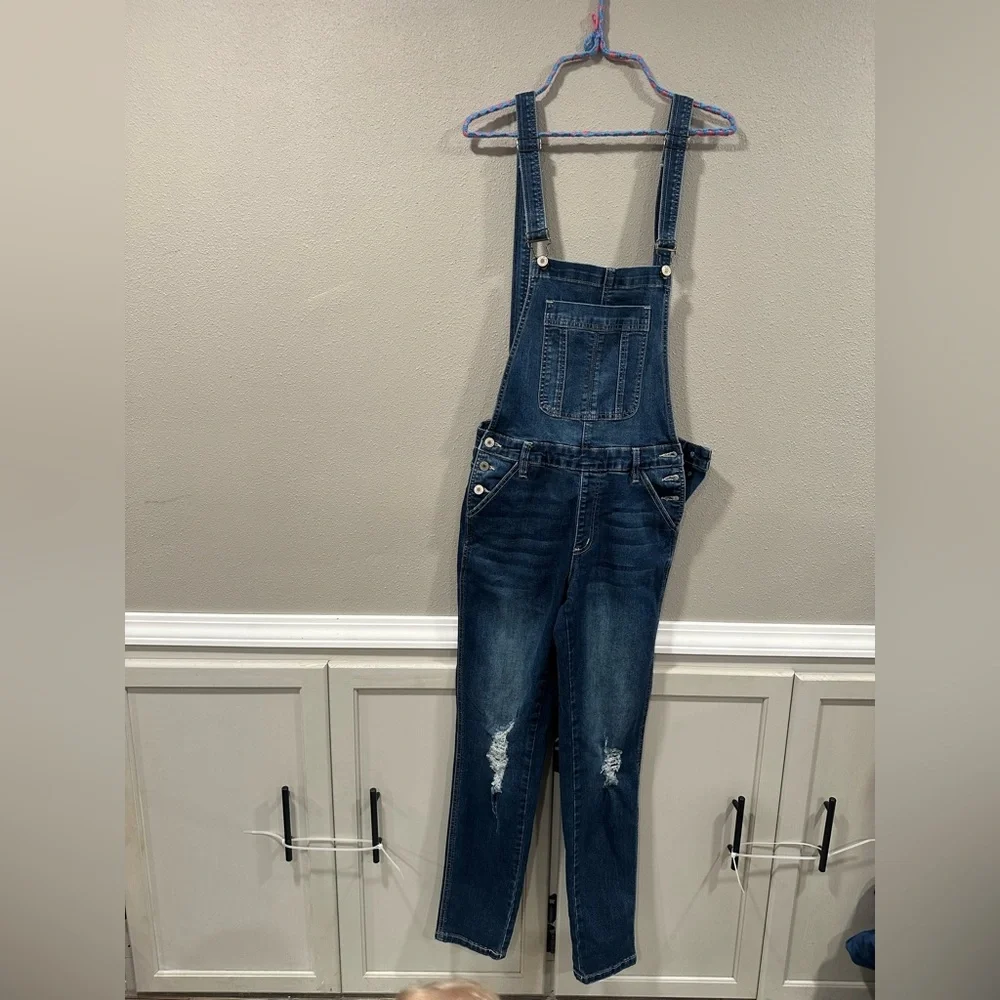 Kancan Denim Overalls Ankle Skinny - Picture 2 of 6